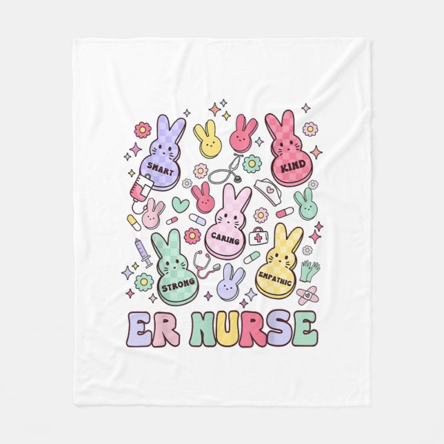 Easter ER Emergency Department Nurse Practitioner  Fleece Blanket (Front)