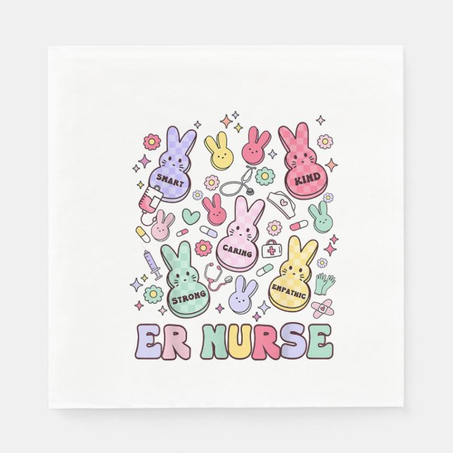 Easter ER Emergency Department Nurse Practitioner  Napkins (Front)