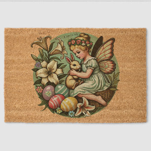 Easter Fairy Bunny Fiber Doormat