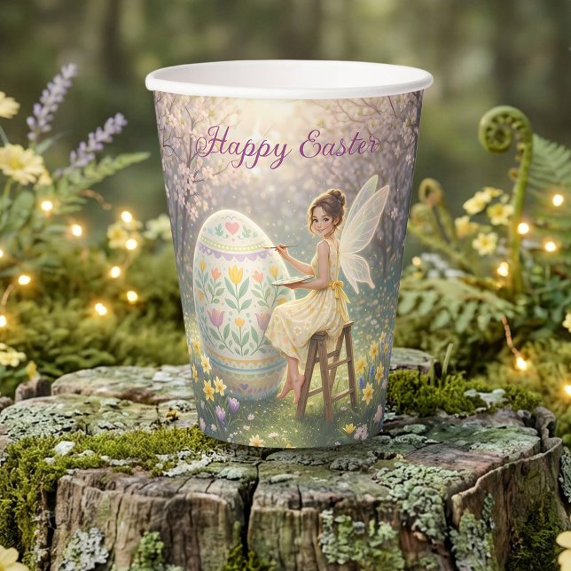 Easter Fairy Painting Egg Spring Paper Cups (Creator Uploaded)