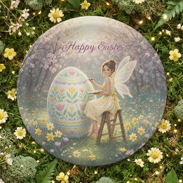 Easter Fairy Painting Egg Spring Paper Plates