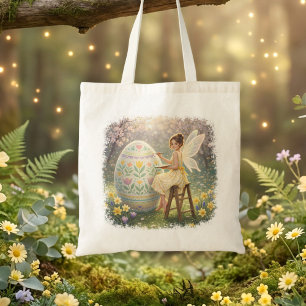 Easter Fairy Painting Egg Spring Tote Bag