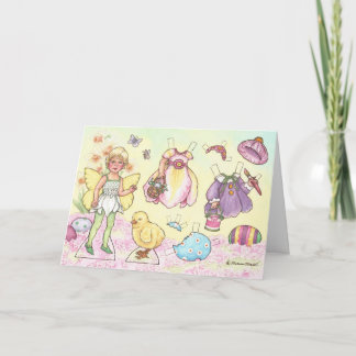 Easter Fairy Paper Doll Greeting Card