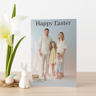  Easter Family Photo Holiday Folded  Card