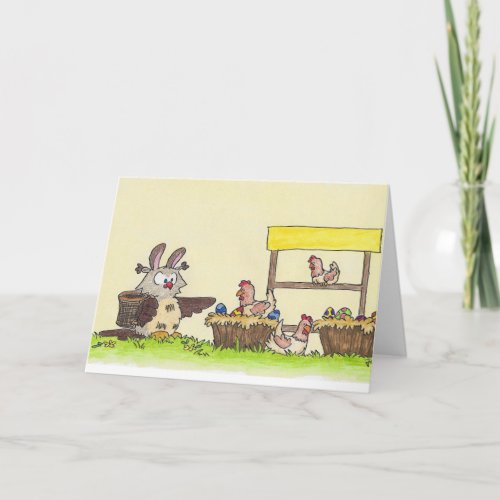EASTER FARM greeting card by Nicole Janes