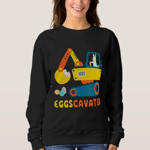 Easter Fashion Eggscavator Excavator Toddler Boys  Sweatshirt