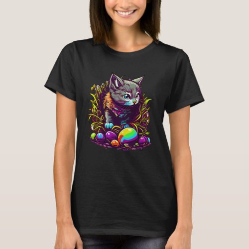 Easter fashion made easy with this cute Cat Illust T_Shirt