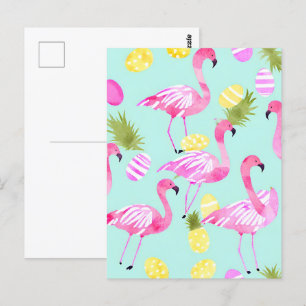 Easter Flamingo Postcard