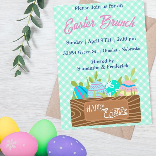 Easter Floral and Colorful Eggs  Holiday Card