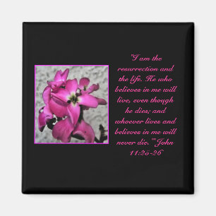 Easter floral bible quote magnet