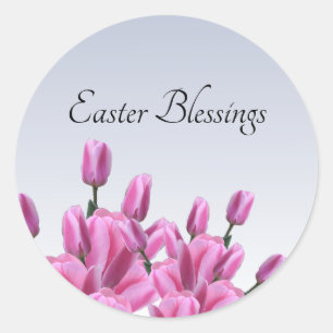 Easter Floral Classic Round Sticker