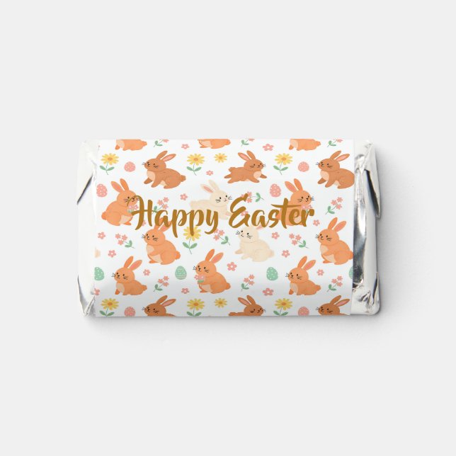 Easter floral egg bunny pattern hershey's miniatures (Front)
