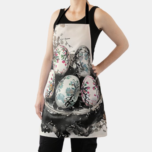 Easter Floral Eggs Apron (Insitu)