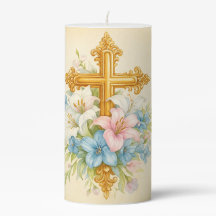 Easter Floral Golden Cross