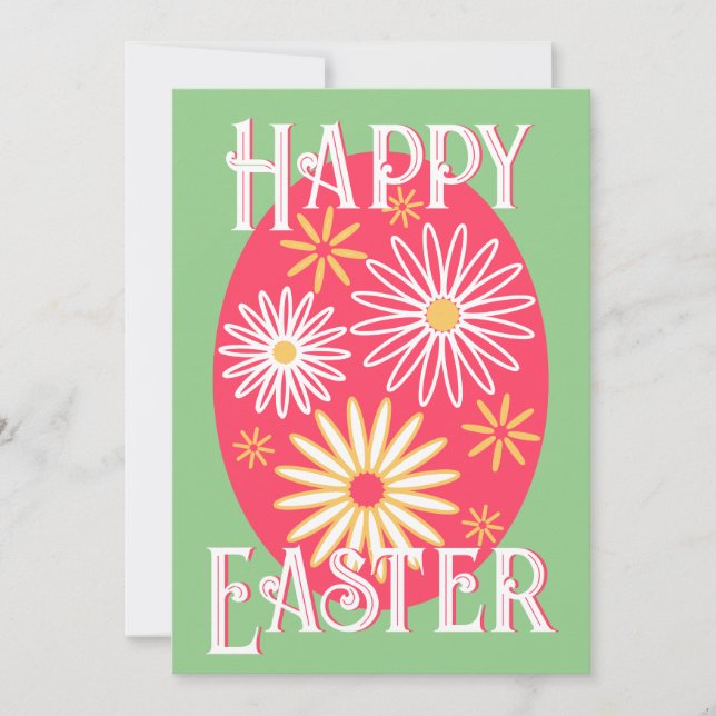 Easter Floral Modern Card (Front)