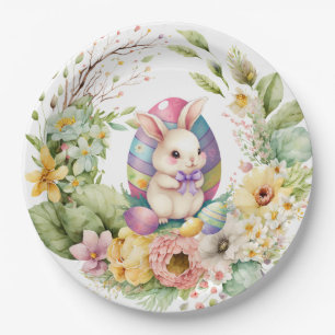 Easter Floral Paper Plates