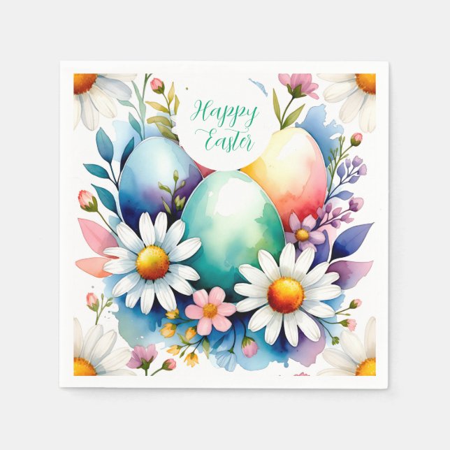 Easter floral pattern napkins (Front)