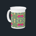 Easter Floral w/Bunnies Porcelain Pitcher<br><div class="desc">I've combined my hand drawn flowers with Easter bunnies and created this symmetrical floral; a suggestion of a forest floor for an unusual Easter greeting!</div>