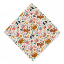 Easter Flower Dog Eggs Festive Pattern