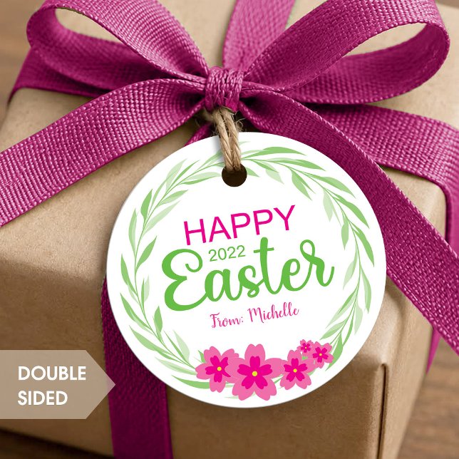 Easter Flower Round Favor Tags (Creator Uploaded)