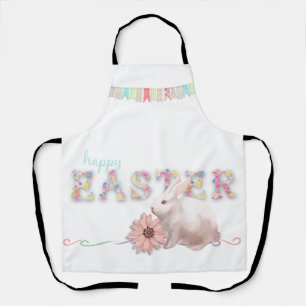 Easter Flowers, Bunting & Bunny Apron