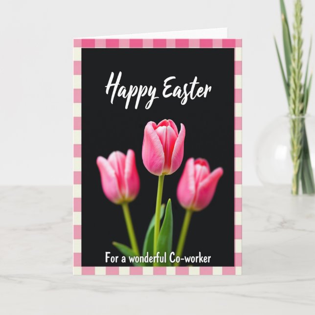 Easter Flowers For Coworker Card (Front)