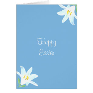 Easter Flowers on Light Blue Cards