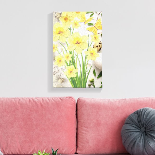 Easter flowers to light up your livingroom or kitc canvas print (Insitu(LivingRoom))
