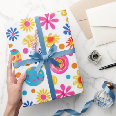Easter Flowers  Wrapping Paper