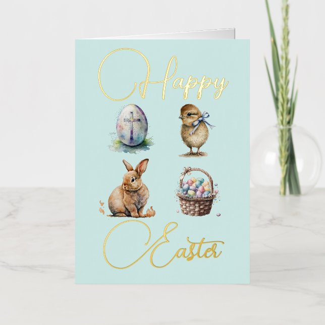 Easter Foil Greeting Card (Front)