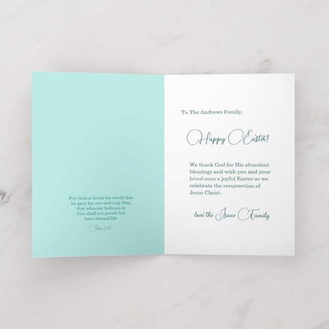 Easter Foil Greeting Card (Inside Laydown)