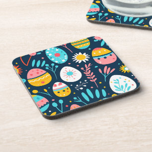 Easter Folk Garden Beverage Coaster