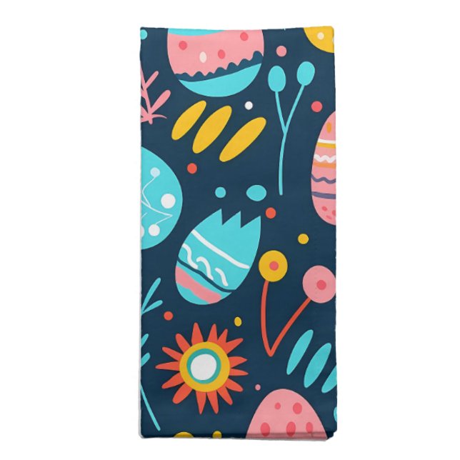 Easter Folk Garden Cloth Napkin (Folded)