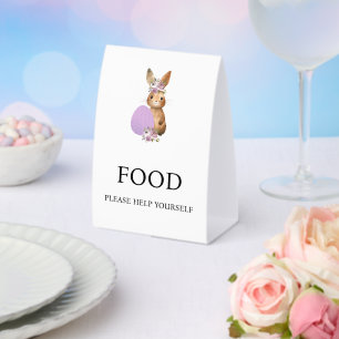 Easter Food Baby Shower  Paper Table Tent