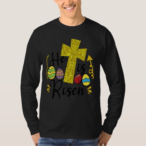 Easter  For Christian Teen Boy Girls He Is Risen T_Shirt
