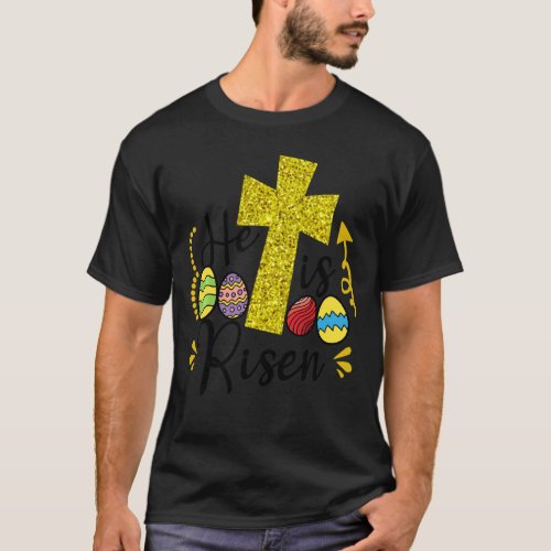 Easter  For Christian Teen Boy Girls He Is Risen T_Shirt