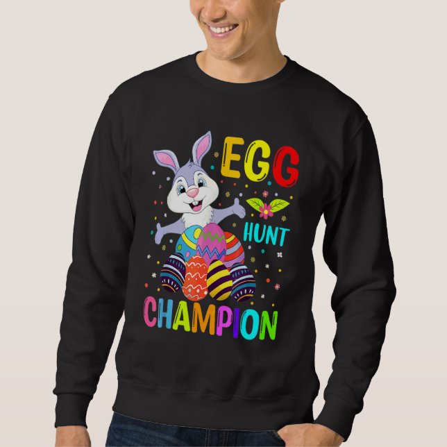 Easter For Kids Egg Hunt Champion Gamer Sweatshirt (Front)