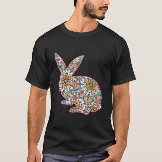 Easter For Women Easter Bunny Flowers Cute Mom Gif T-Shirt
