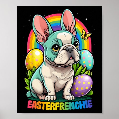 Easter French Bulldog Easterfrenchie Cute Frenchie Poster