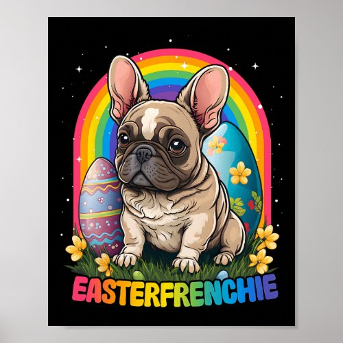 Easter French Bulldog Easterfrenchie Cute Frenchie Poster