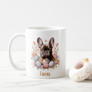 Easter French Bulldog Eggs and Flowers - Coffee Mug