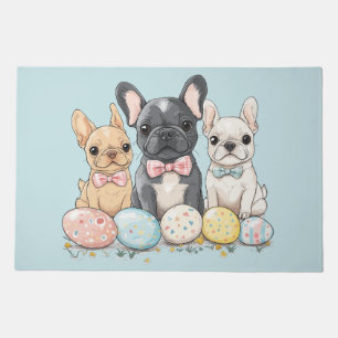 Easter French Bulldogs Doormat
