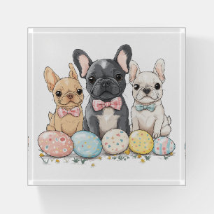 Easter French Bulldogs Paperweight