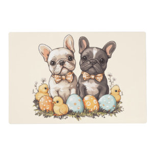 Easter French Bulldogs Placemat