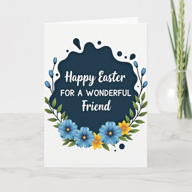 Easter Friend Wonderful Message Card (Front)