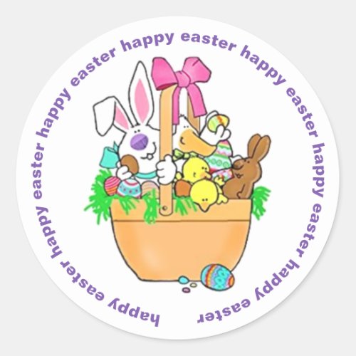 Easter Friends Easter Classic Round Sticker