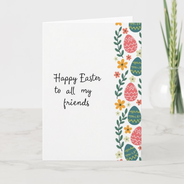 Easter Friends Greeting Card (Front)