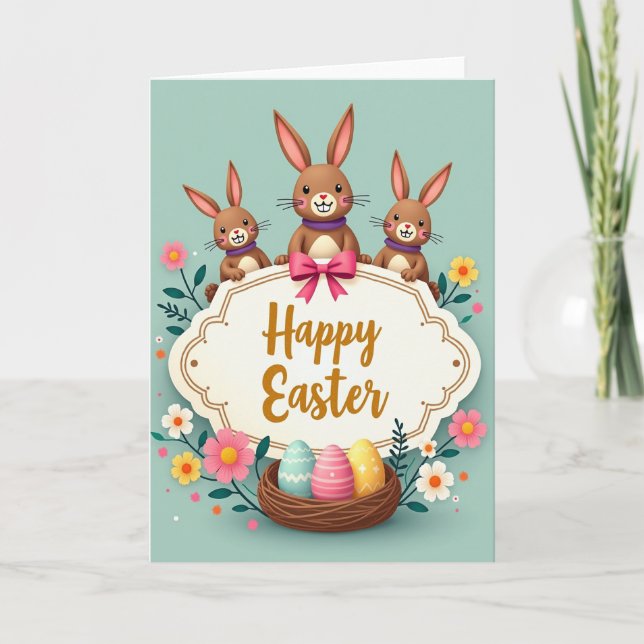Easter Friends Happy Spring Card (Front)