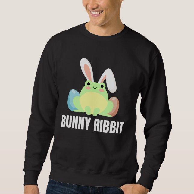 Easter Frog  Bunny Ribbit For Amphibian Sweatshirt (Front)