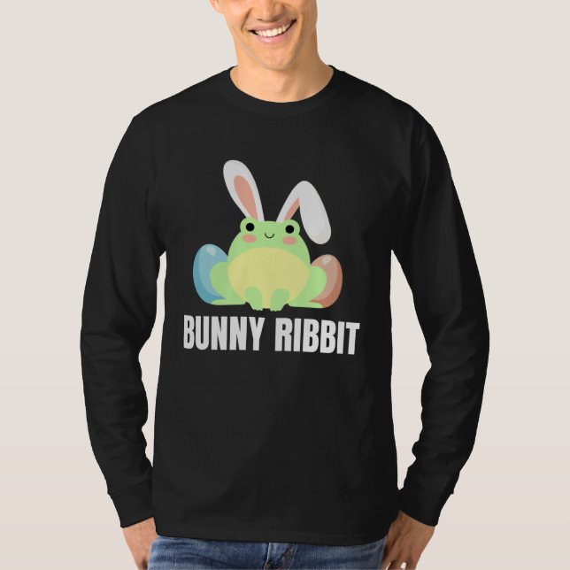 Easter Frog  Bunny Ribbit For Amphibian T-Shirt (Front)